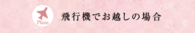 飛行機でお越しの場合